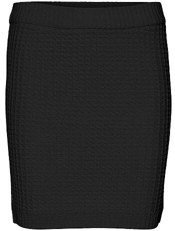 Saia de malha cru para mulher vero moda omega