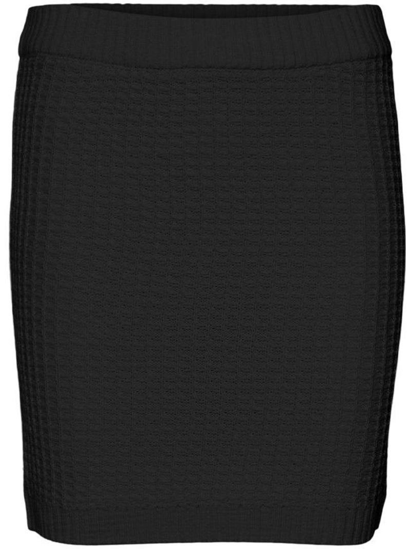 Saia Malha Preta Vero Moda Omega para Mulher Preto - Kiabi