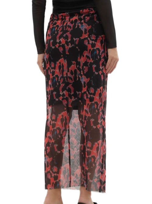 Saia Mamalicious Lella para Mulher - Preto/Vermelho - Kiabi Saia Mamalicious Lella para Mulher - Preto/Vermelho - Kiabi
