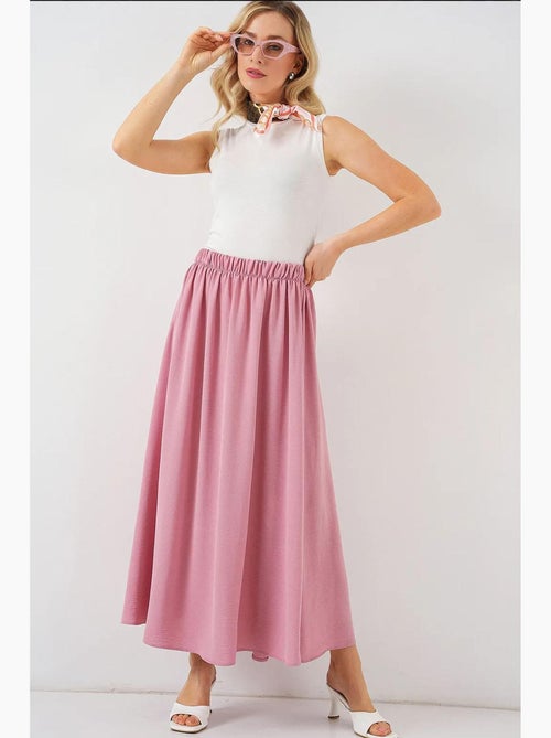 Saia maxi com cintura elástica bdart - Kiabi Saia maxi com cintura elástica bdart - Kiabi