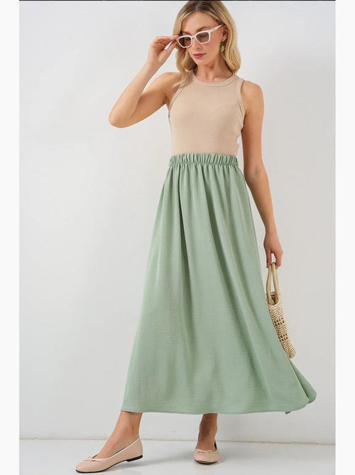 Saia maxi com cintura elástica bdart - Kiabi