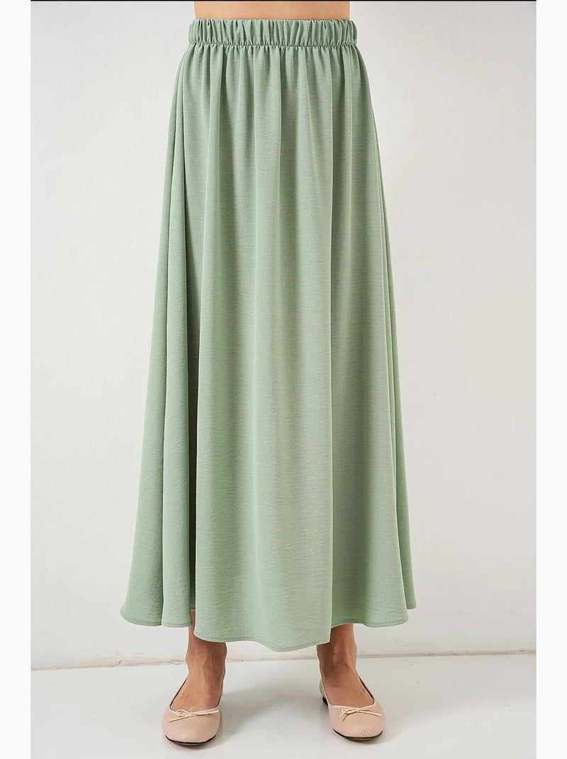 Saia maxi com cintura elástica bdart Verde menta - Kiabi