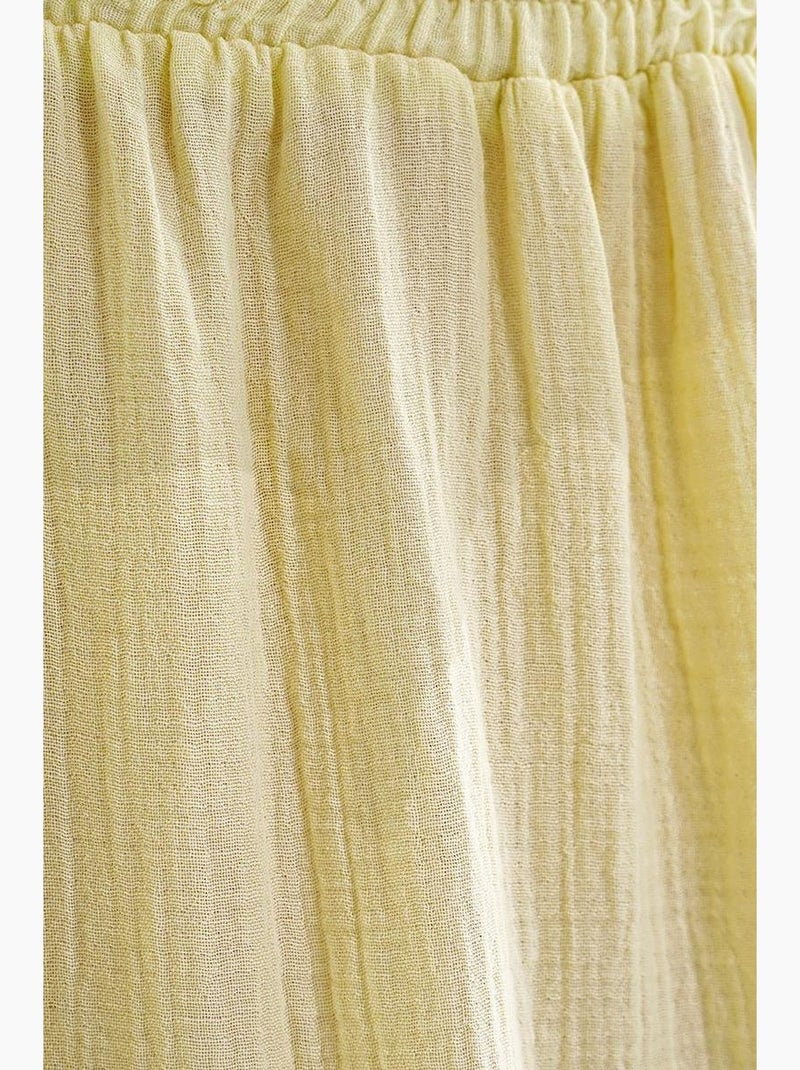 Saia maxi de algodão mixray Amarelo - Kiabi
