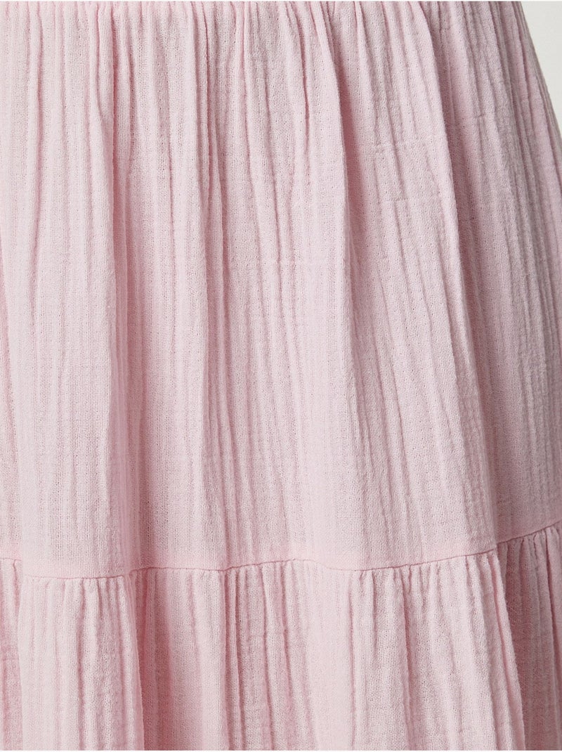 Saia maxi de cintura alta em linha a istanbul Rosa velho - Kiabi
