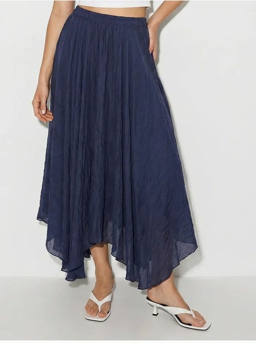 Saia maxi de cintura alta em linha a lucci - Kiabi