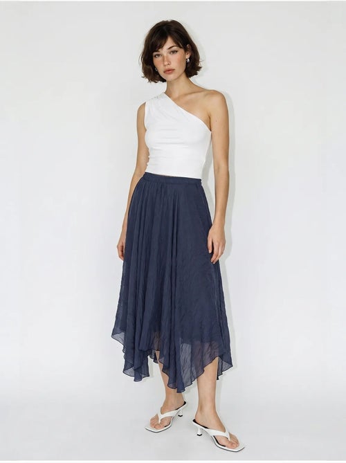 Saia maxi de cintura alta em linha a lucci - Kiabi