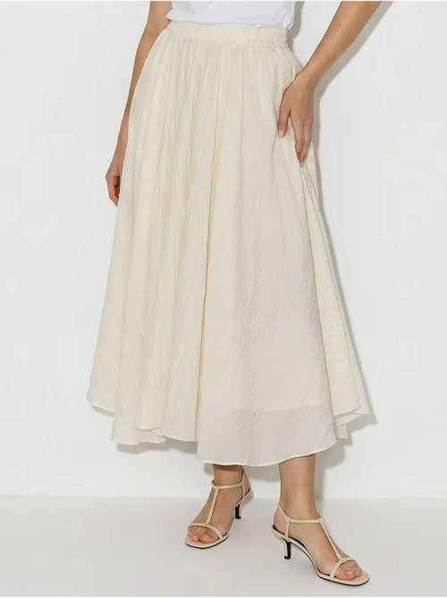 Saia maxi de cintura alta em linha a lucci - Kiabi