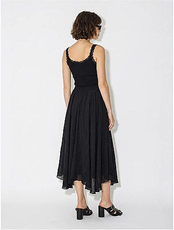 Saia maxi de cintura alta em linha a lucci