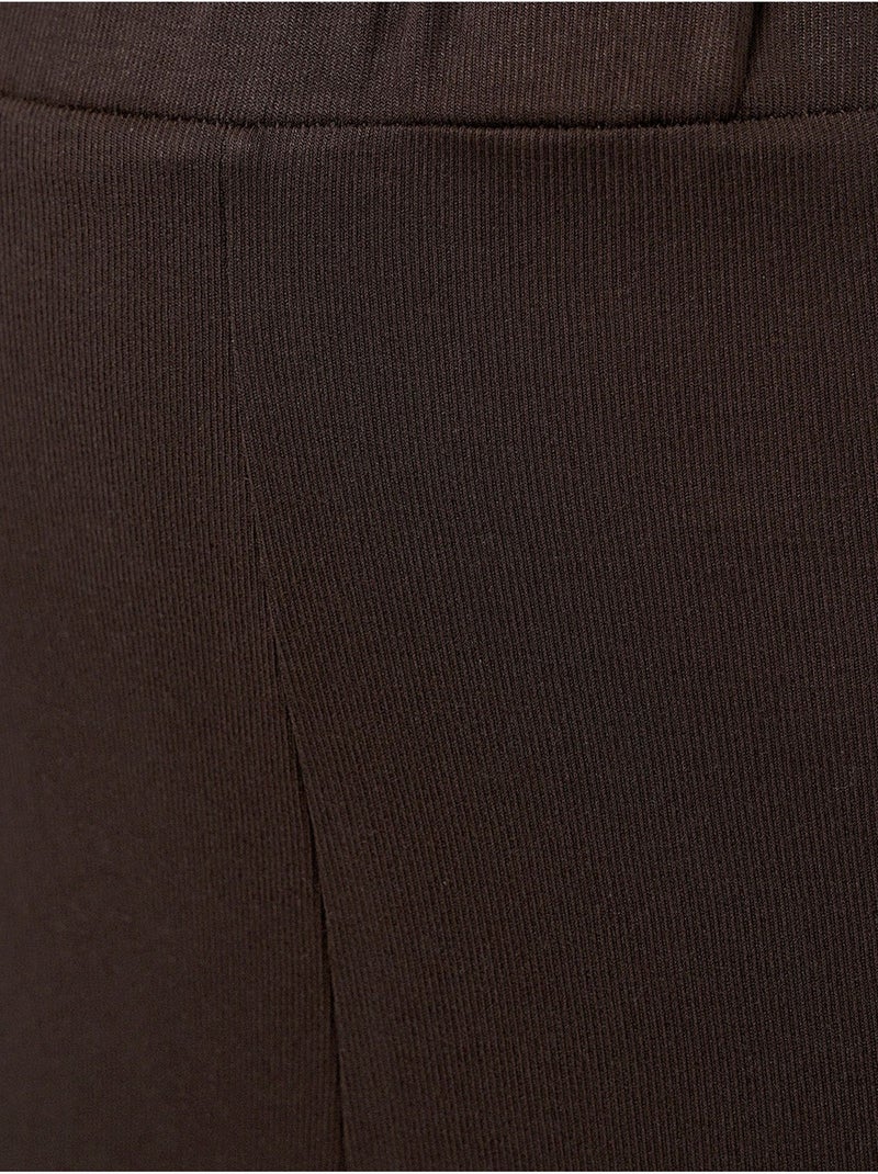 Saia maxi de cintura subida em linha a bdart Castanho-chocolate - Kiabi