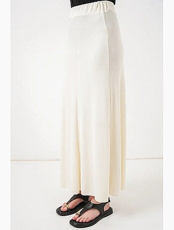 Saia maxi de cintura subida em linha a bdart