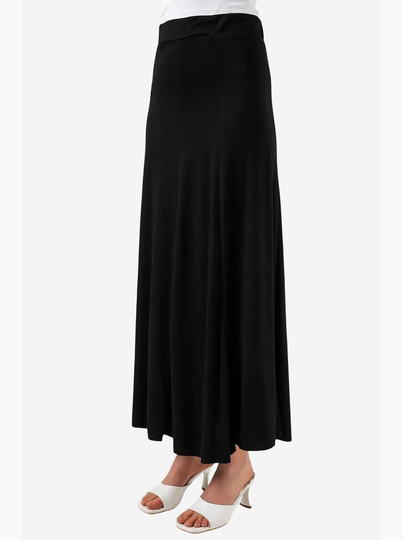 Saia maxi de cintura subida em linha a bdart Preto - Kiabi