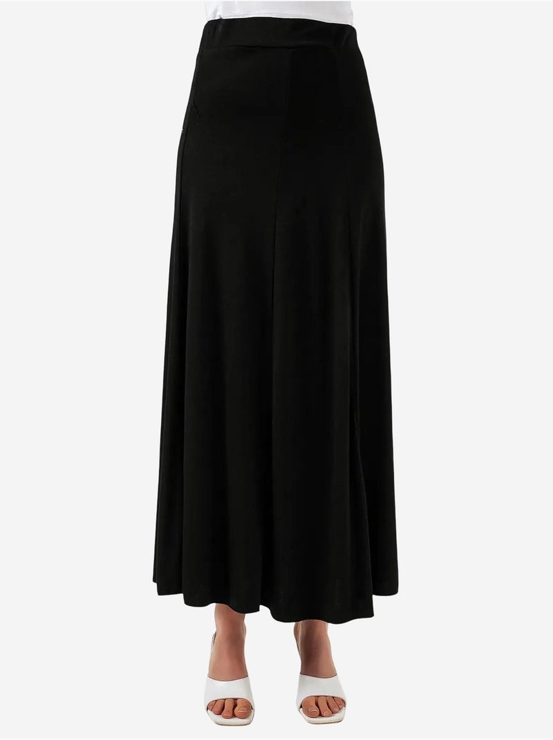 Saia maxi de cintura subida em linha a bdart Preto - Kiabi