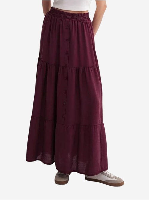 Saia maxi de cintura subida mixray - Kiabi