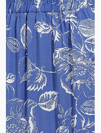 Saia maxi estampada de corte descontraído bdart