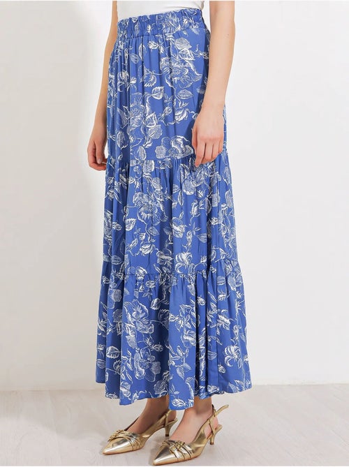 Saia maxi estampada de corte descontraído bdart - Kiabi Saia maxi estampada de corte descontraído bdart - Kiabi
