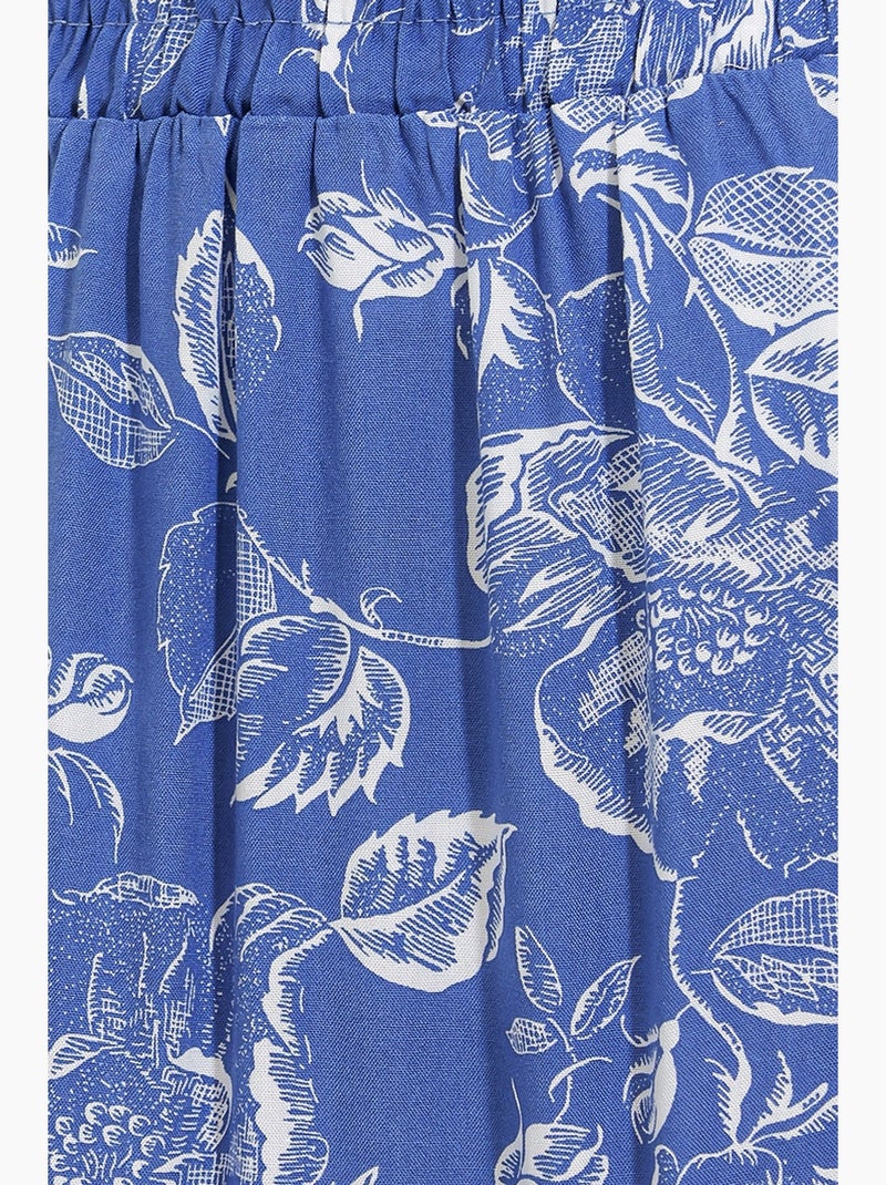Saia maxi estampada de corte descontraído bdart Azul-lago - Kiabi