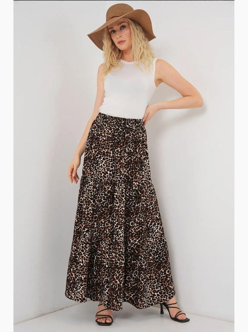 Saia maxi estampada de corte descontraído bdart - Kiabi Saia maxi estampada de corte descontraído bdart - Kiabi