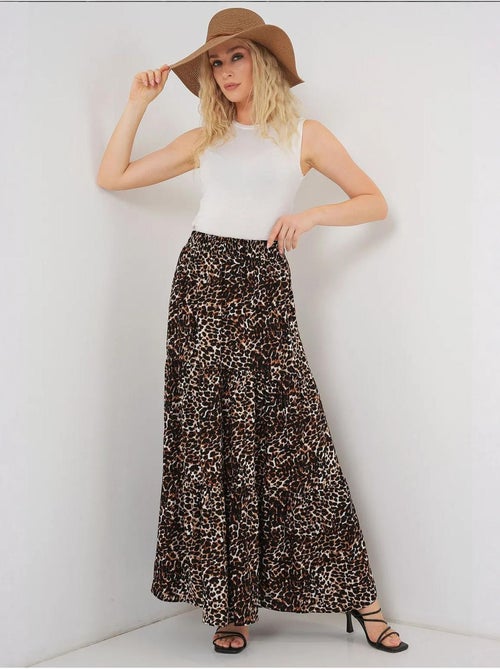 Saia maxi estampada de corte descontraído bdart - Kiabi Saia maxi estampada de corte descontraído bdart - Kiabi