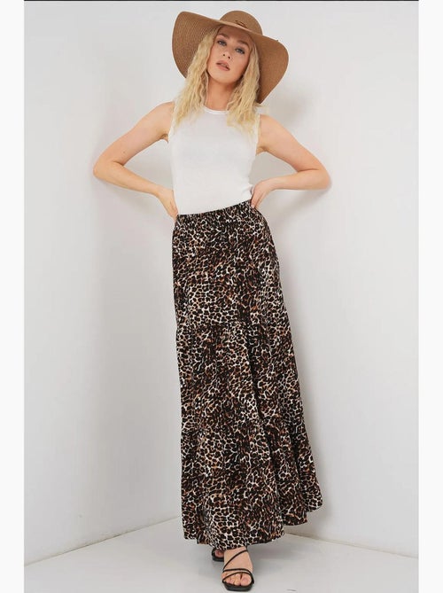 Saia maxi estampada de corte descontraído bdart - Kiabi Saia maxi estampada de corte descontraído bdart - Kiabi