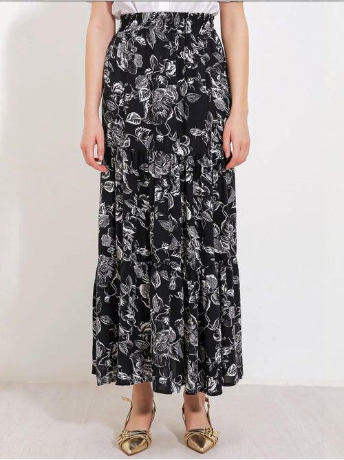 Saia maxi estampada de corte descontraído bdart - Kiabi Saia maxi estampada de corte descontraído bdart - Kiabi