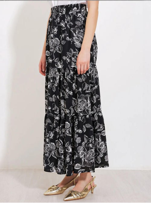 Saia maxi estampada de corte descontraído bdart - Kiabi Saia maxi estampada de corte descontraído bdart - Kiabi