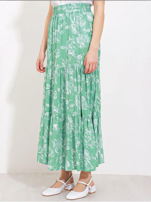 Saia maxi estampada de corte descontraído bdart - Kiabi Saia maxi estampada de corte descontraído bdart - Kiabi