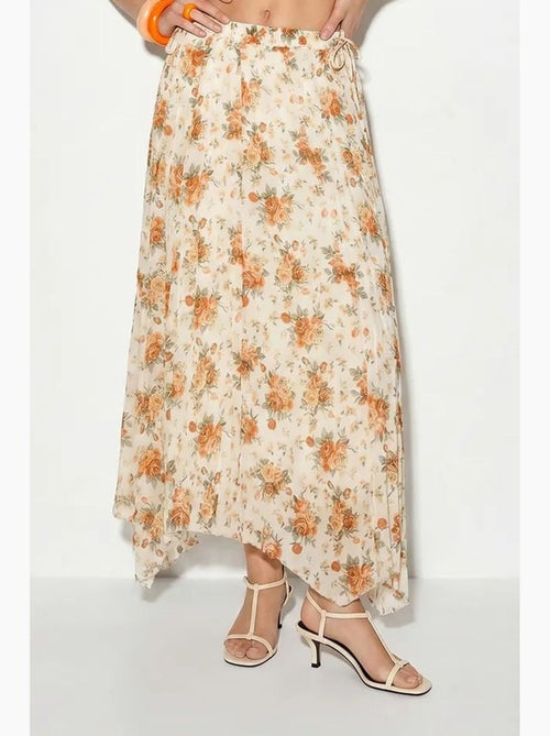Saia maxi floral de cintura alta lucci - Kiabi Saia maxi floral de cintura alta lucci - Kiabi