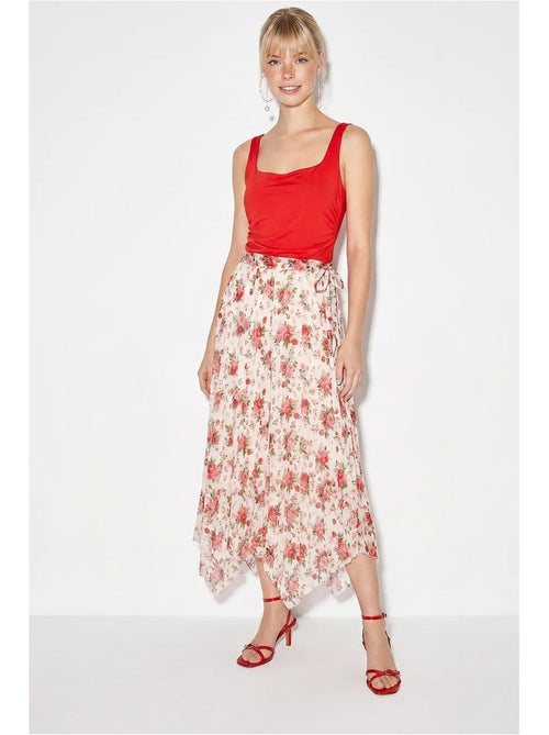 Saia maxi floral de cintura alta lucci - Kiabi Saia maxi floral de cintura alta lucci - Kiabi