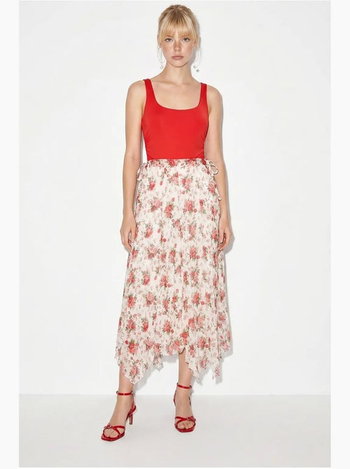 Saia maxi floral de cintura alta lucci - Kiabi Saia maxi floral de cintura alta lucci - Kiabi