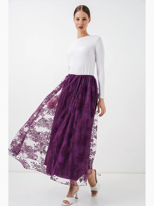 Saia maxi floral de cintura subida bdart - Kiabi Saia maxi floral de cintura subida bdart - Kiabi