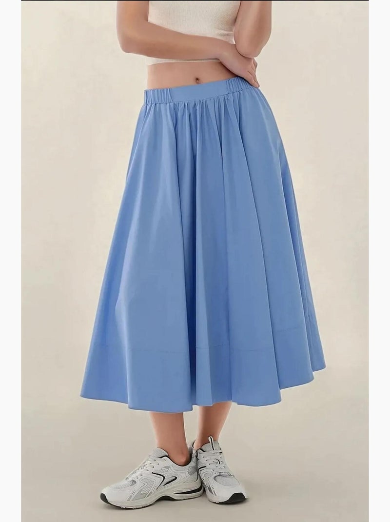 Saia maxi justa em linha a hiccup Azul-céu - Kiabi