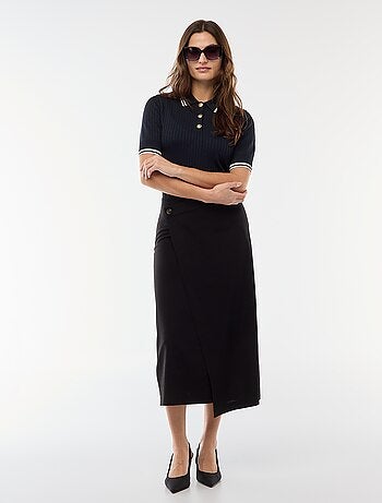 Saia midi assimétrica