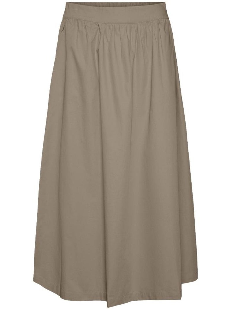 Saia Midi Bege Vero Moda Tine para Mulher Bege - Kiabi