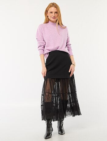 Saia midi bimaterial