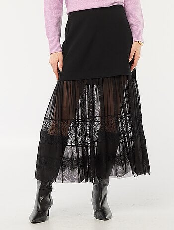 Saia midi bimaterial