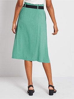 Saia midi com botões - Kiabi