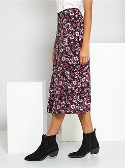 Saia midi com botões - Kiabi