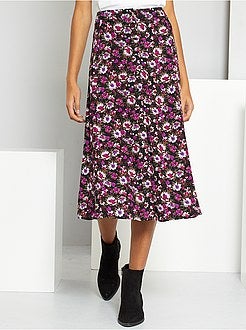 Saia midi com botões - Kiabi