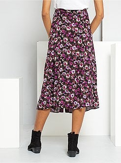 Saia midi com botões - Kiabi