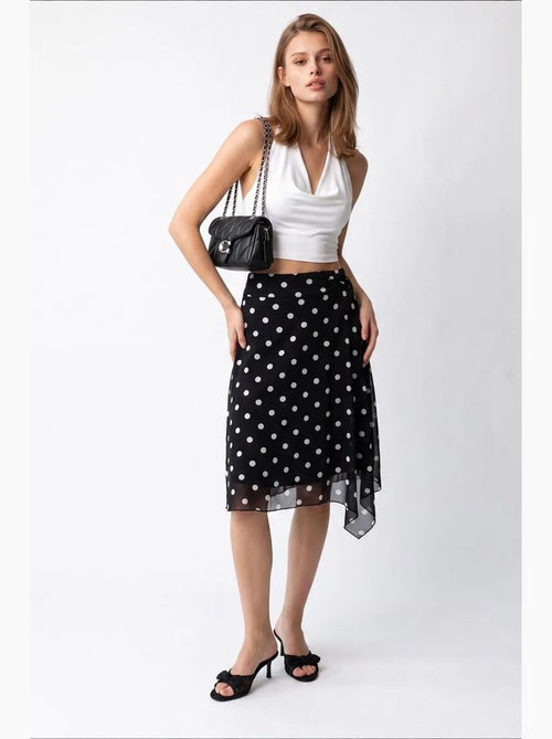 Saia midi de tule às bolinhas de cintura subida mixray - Kiabi Saia midi de tule às bolinhas de cintura subida mixray - Kiabi