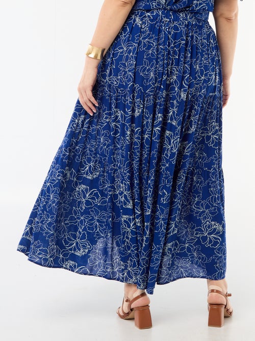 Saia midi em crepe - Kiabi
