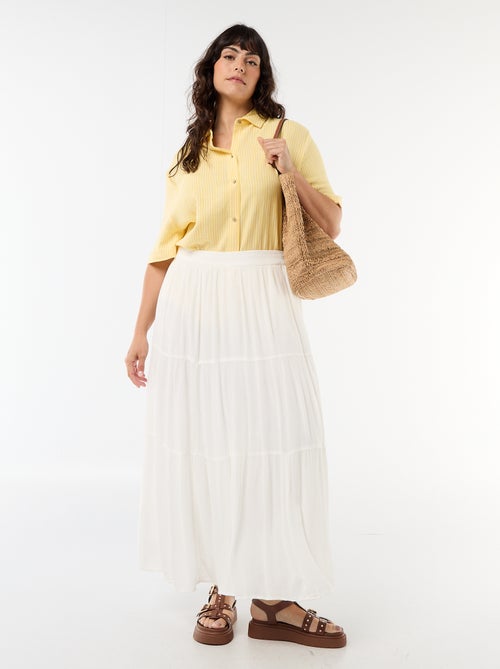 Saia midi em crepe - Kiabi