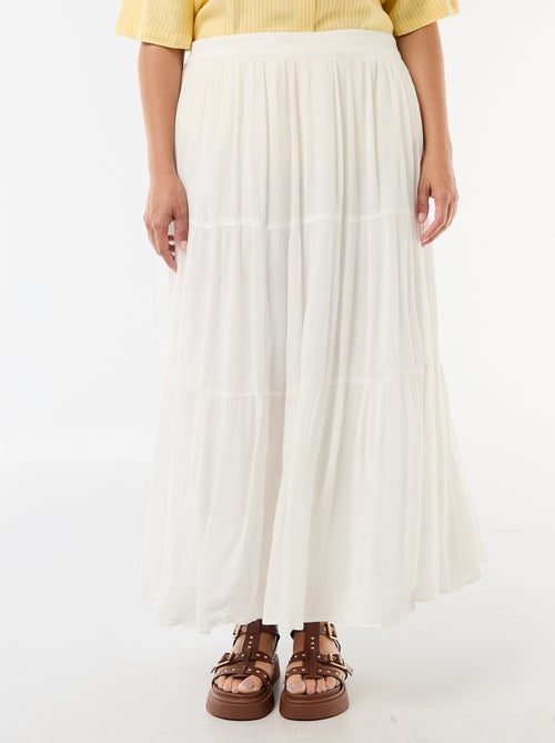 Saia midi em crepe - Kiabi