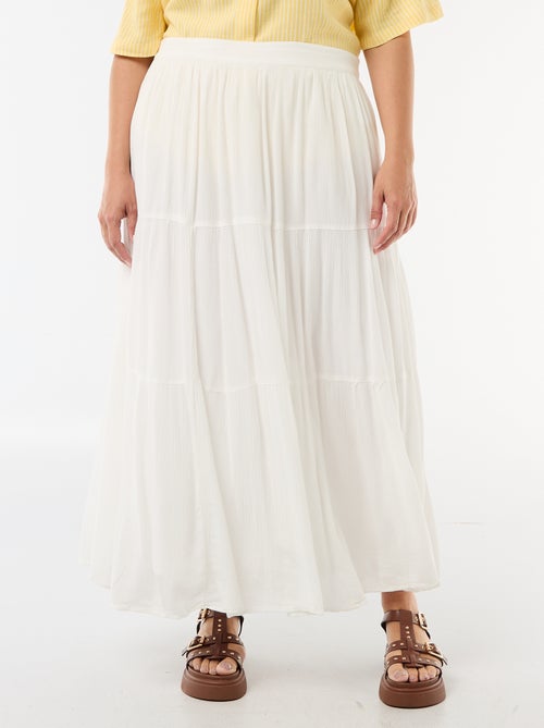 Saia midi em crepe - Kiabi