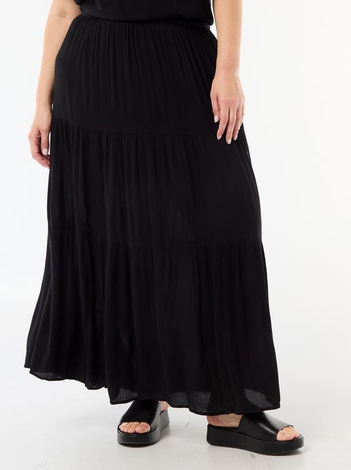 Saia midi em crepe - Kiabi