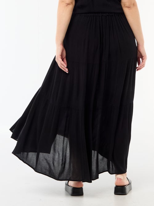 Saia midi em crepe - Kiabi