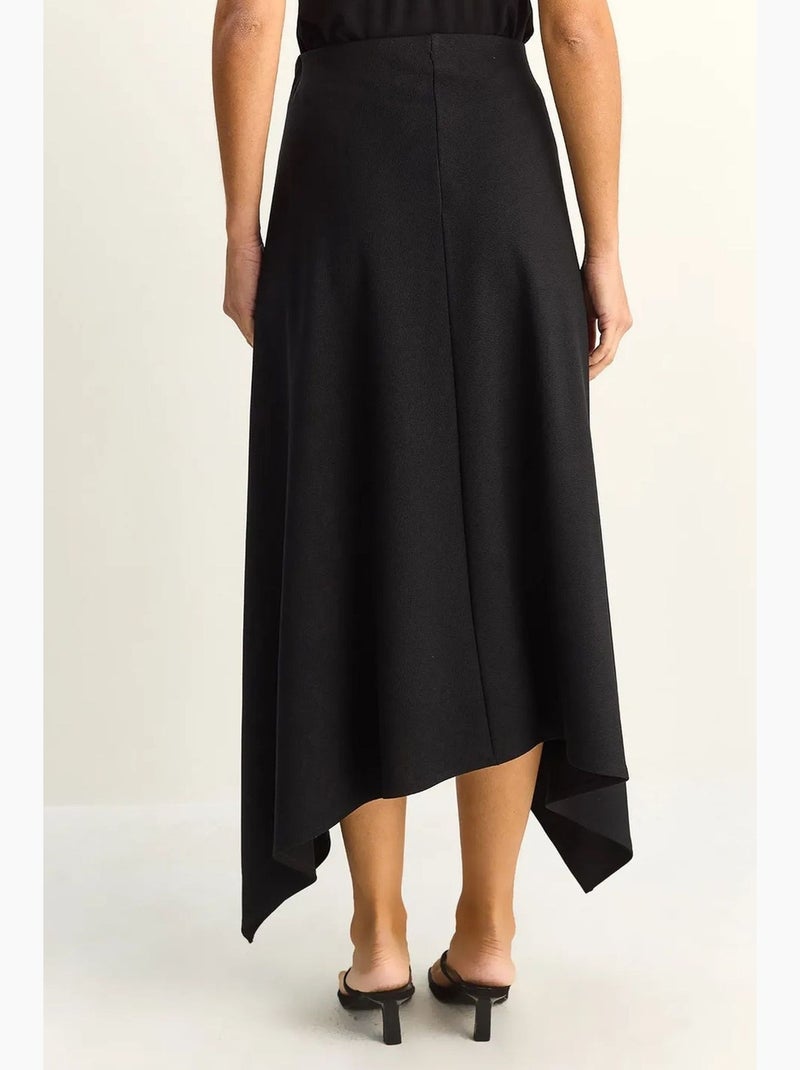 Saia midi em linha a com fecho de botões lucci Preto - Kiabi