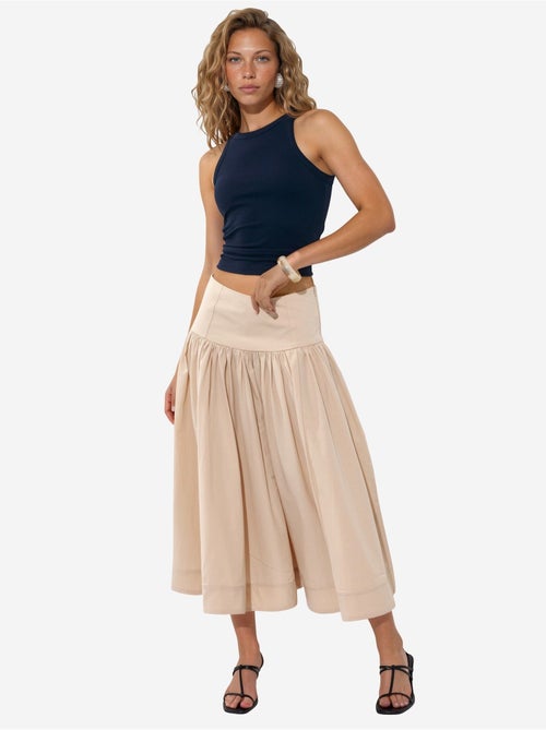 Saia midi em linha a de cintura subida busem - Kiabi Saia midi em linha a de cintura subida busem - Kiabi