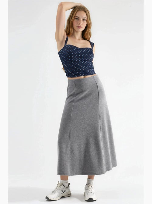 Saia midi em linha a de textura suave busem - Kiabi Saia midi em linha a de textura suave busem - Kiabi