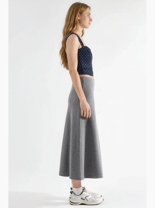 Saia midi em linha a de textura suave busem - Kiabi Saia midi em linha a de textura suave busem - Kiabi